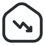 Home Trend Down SVG Icon